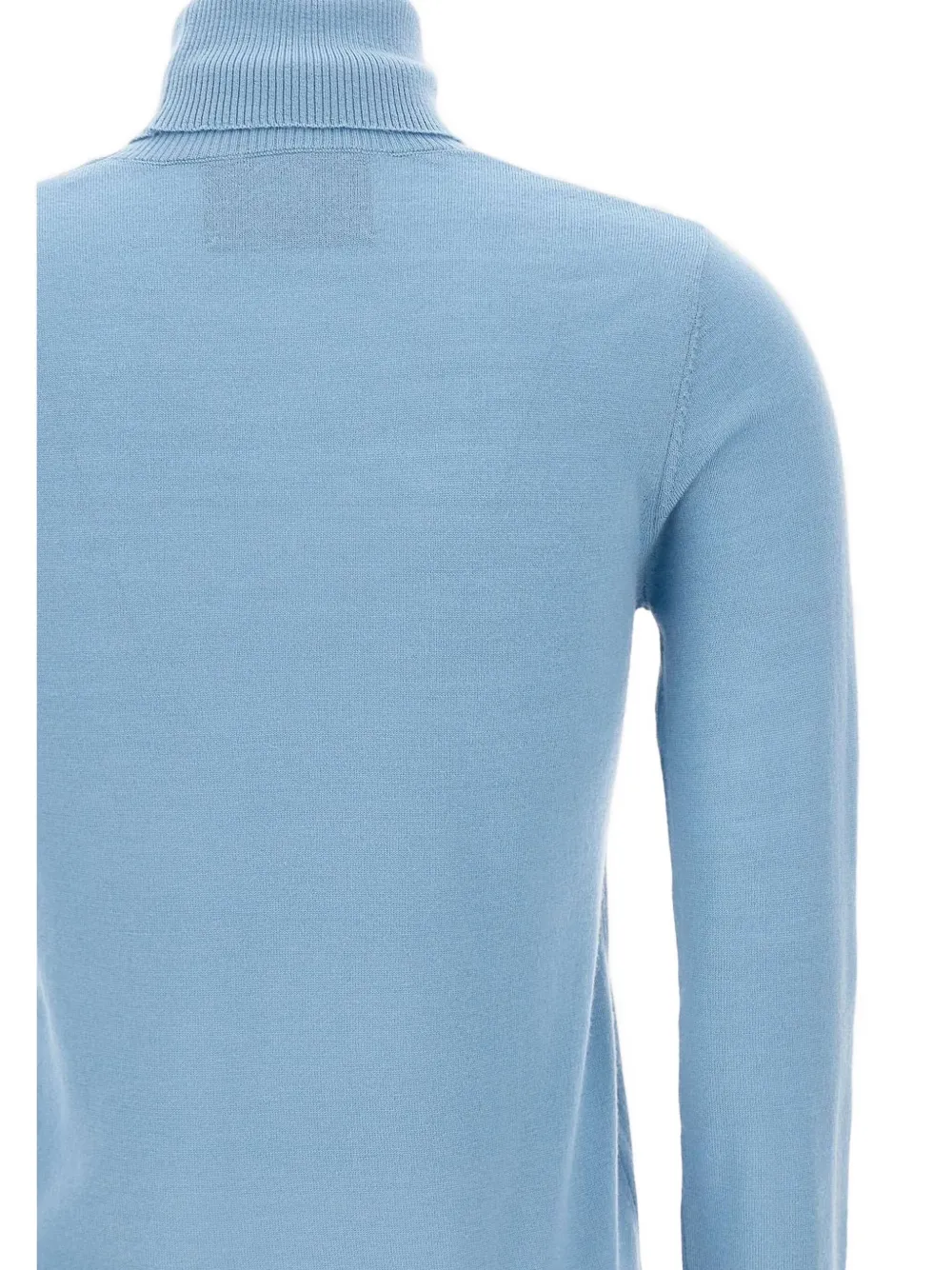 Iceberg logo-embroidered turtleneck sweater Blauw