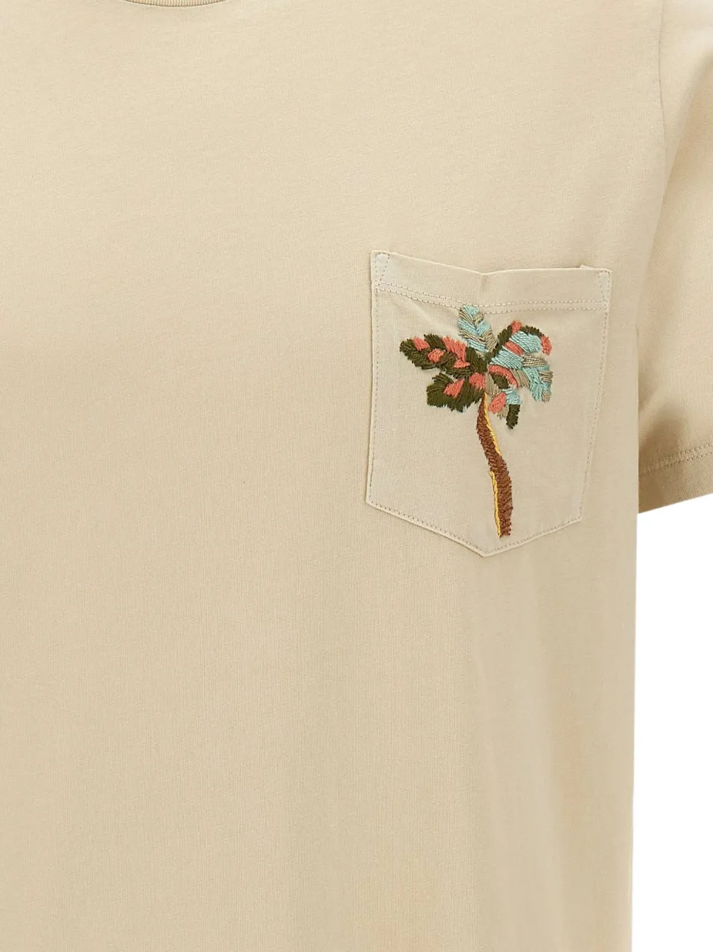 BOB embroidered pocket T-shirt Beige