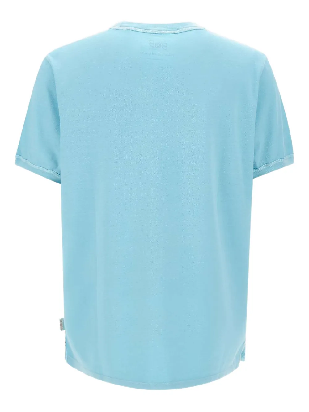 BOB T-shirt met zijsplit en korte mouwen - Blauw