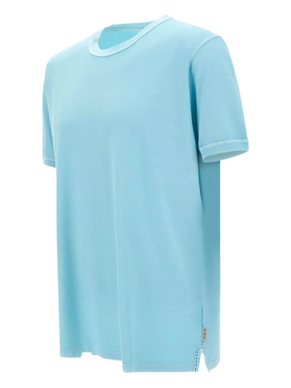 short-sleeved side-slits T-shirt