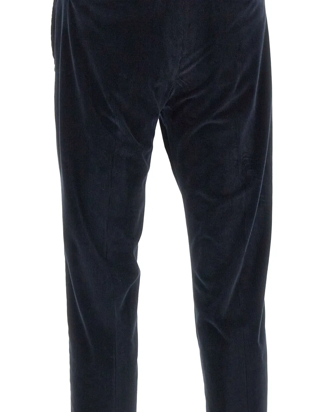 PT Torino Ribfluwelen broek met geplooide voorkant Blauw