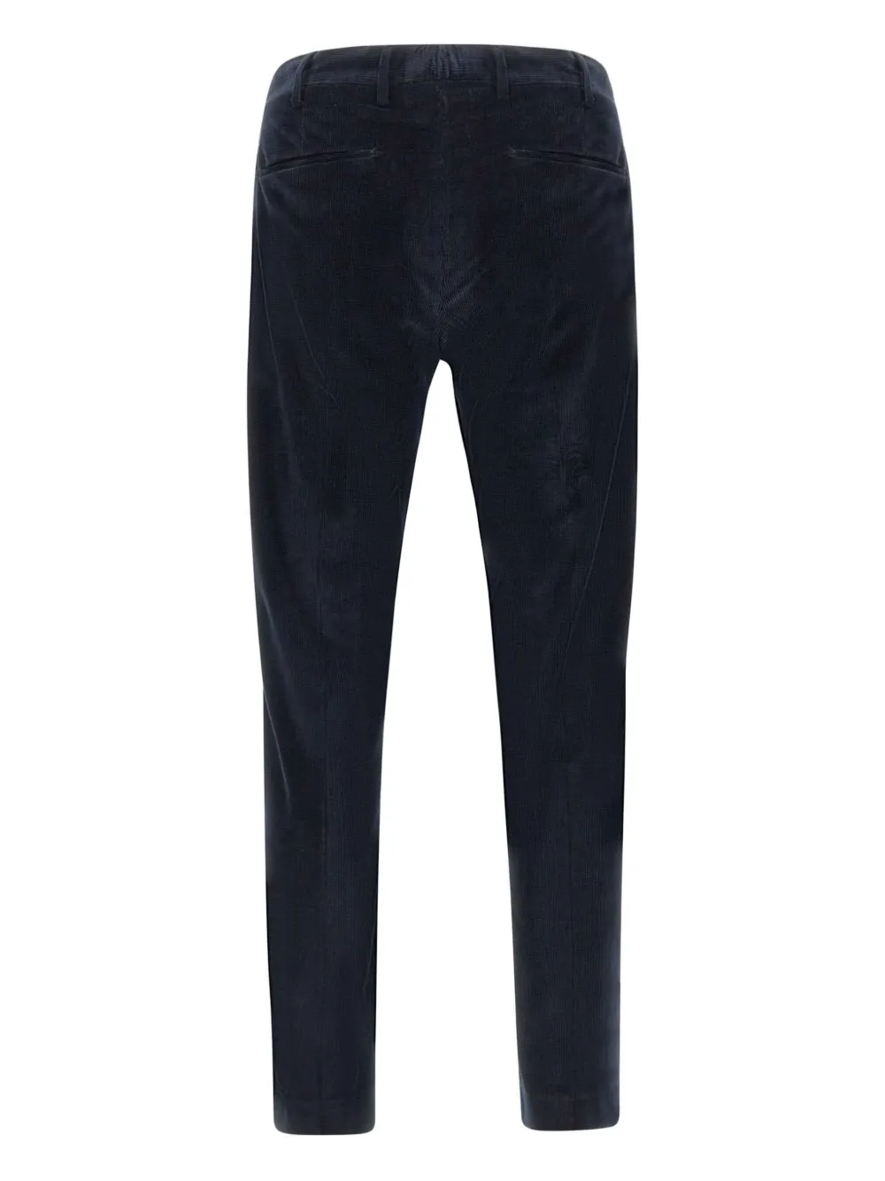 PT Torino Ribfluwelen broek met geplooide voorkant Blauw