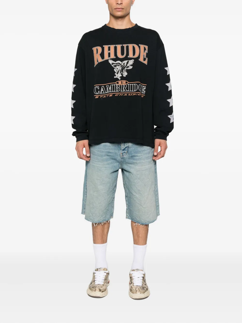 RHUDE eagle-star long-sleeve sweatshirt - Zwart