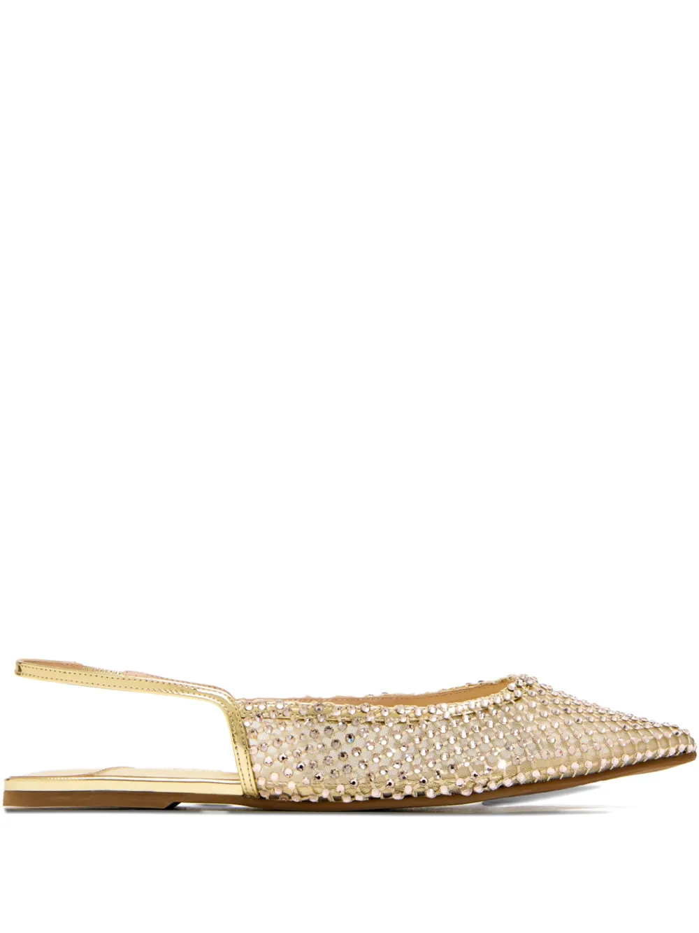 Le Silla Gilda slinback ballerina's met kristallen Goud