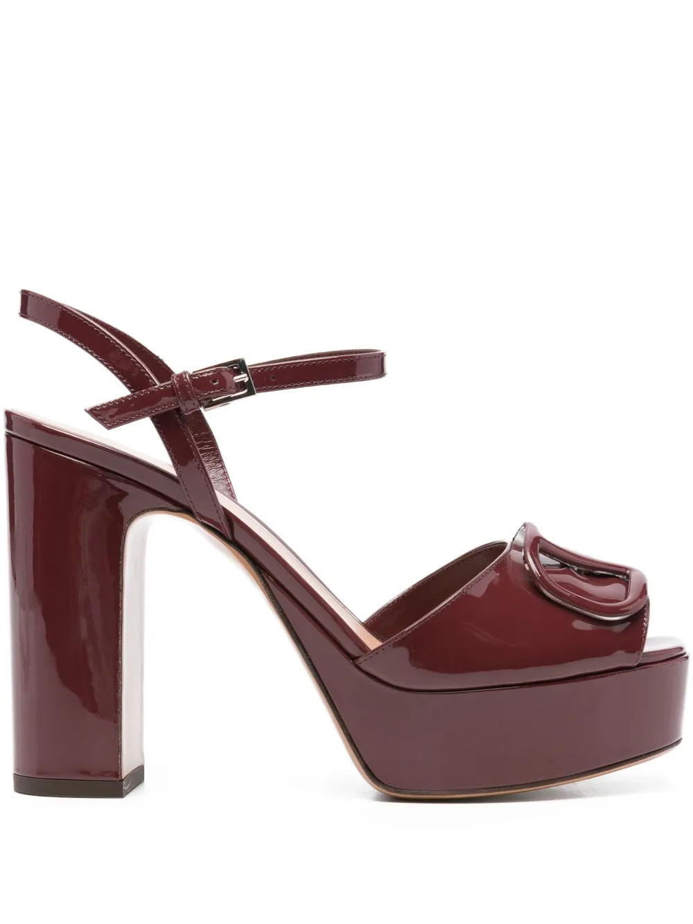 Valentino Garavani 115mm VLogo Signature leather sandals Red