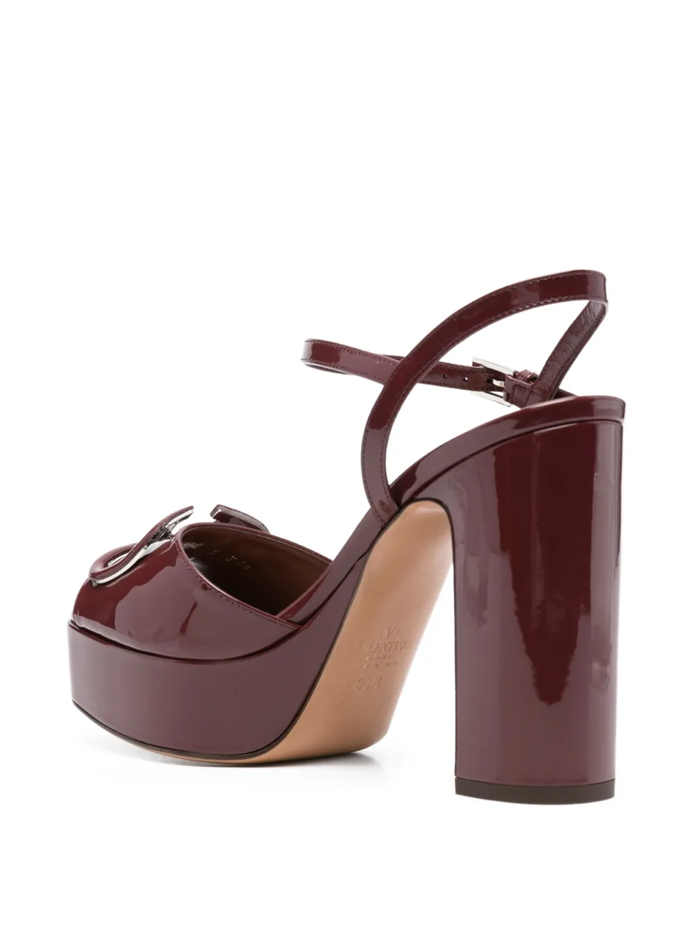 Valentino Garavani 115mm VLogo Signature leather sandals Red