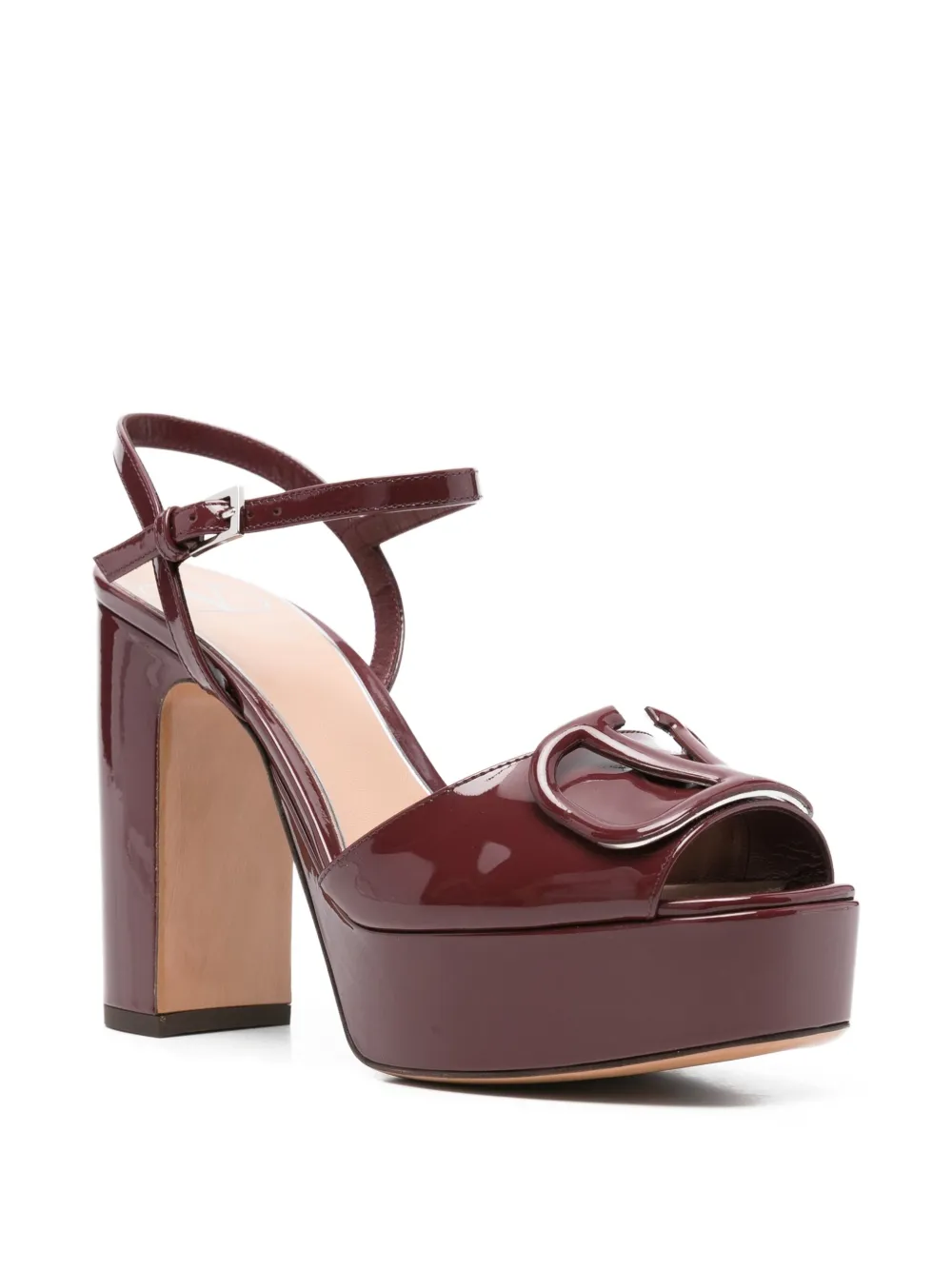 Valentino Garavani 115mm VLogo Signature leather sandals Red