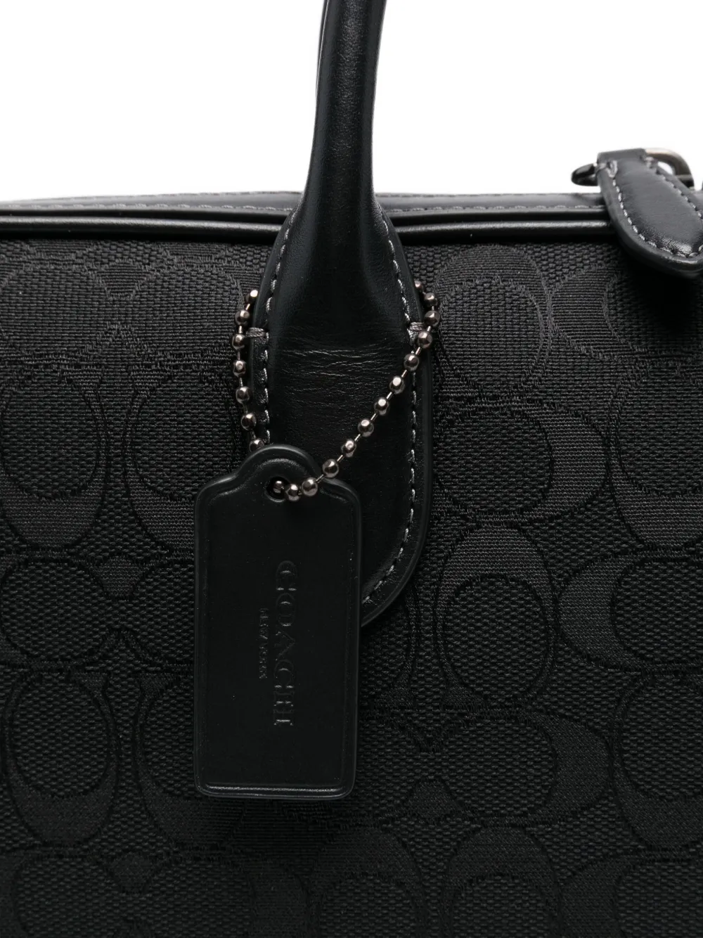 Coach Theo laptoptas met monogram Zwart