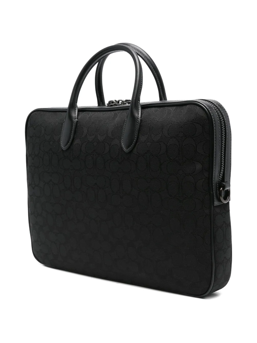 Coach Theo monogram laptop bag - Zwart