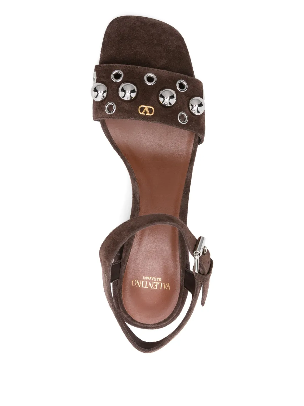 Valentino Garavani 65mm Nellcôte leather sandals Brown
