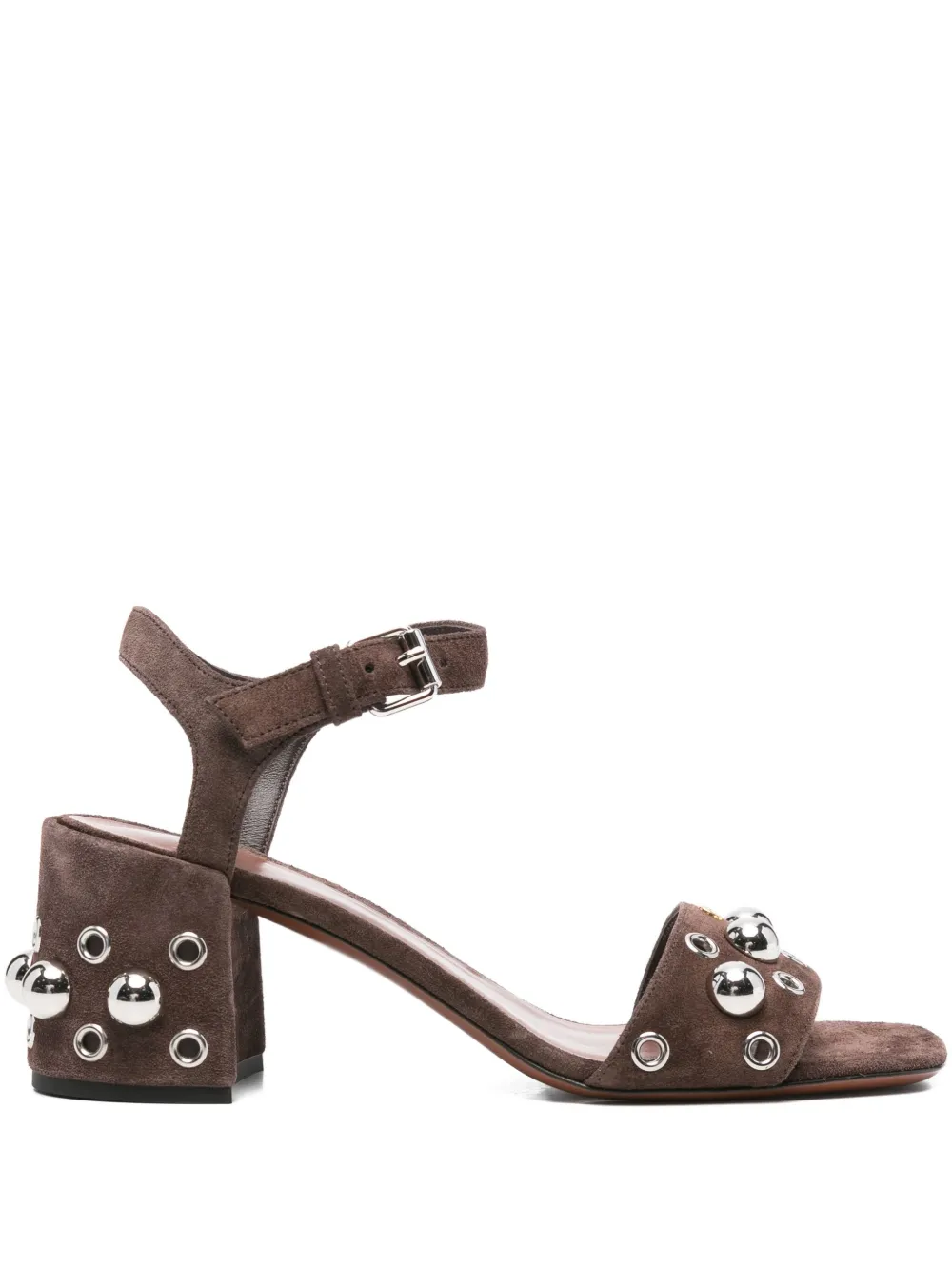 Valentino Garavani 65mm Nellcôte leather sandals Brown