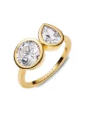 Maria Black sterling silver double-stone ring - Gold