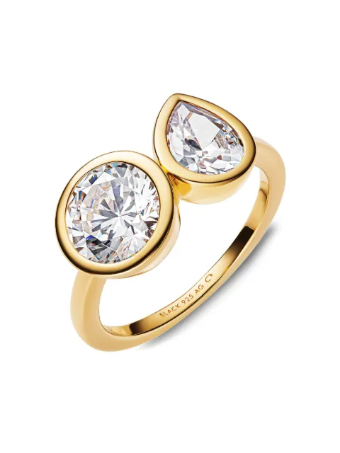 Maria Black anillo en plata de ley con doble piedra