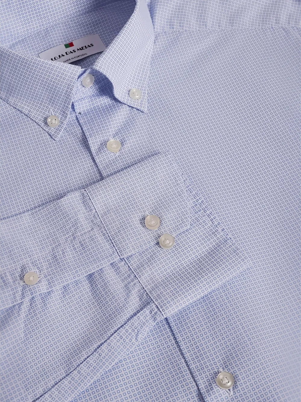 Loja Das Meias Button-colar Shirt In Blue
