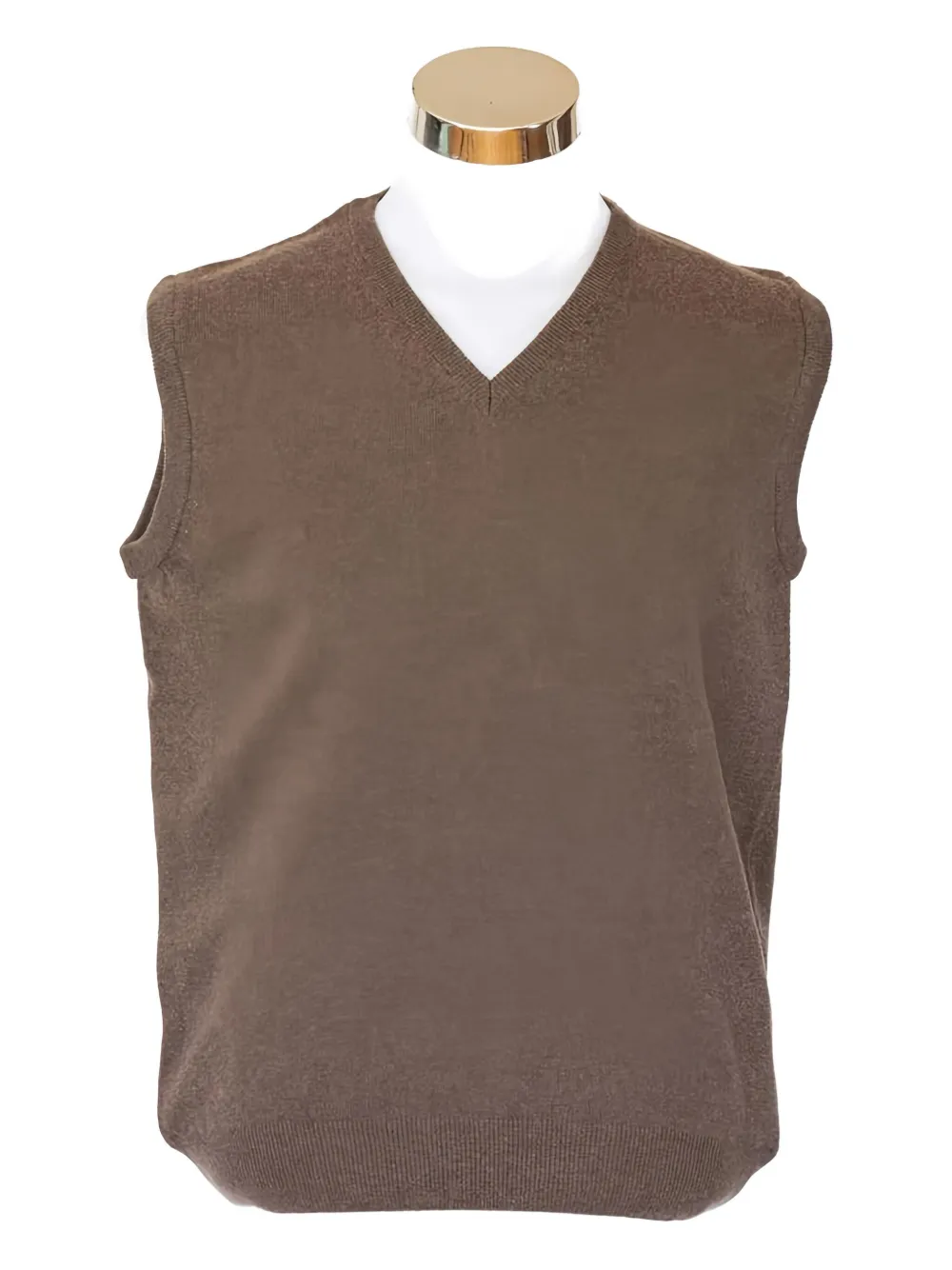 LOJA DAS MEIAS V-neck sleeveless top - Marrone