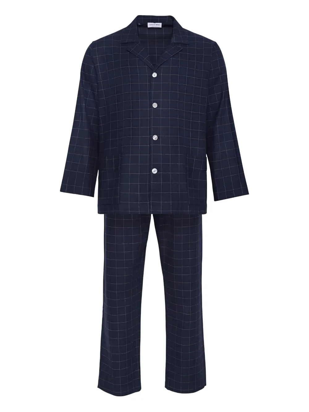 LOJA DAS MEIAS buttoned checked pyjama | Blue | Image 1