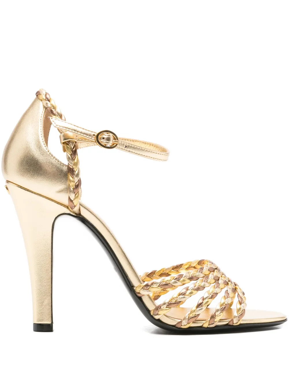 Valentino Garavani 100mm Hi Dolly braided sandals Gold