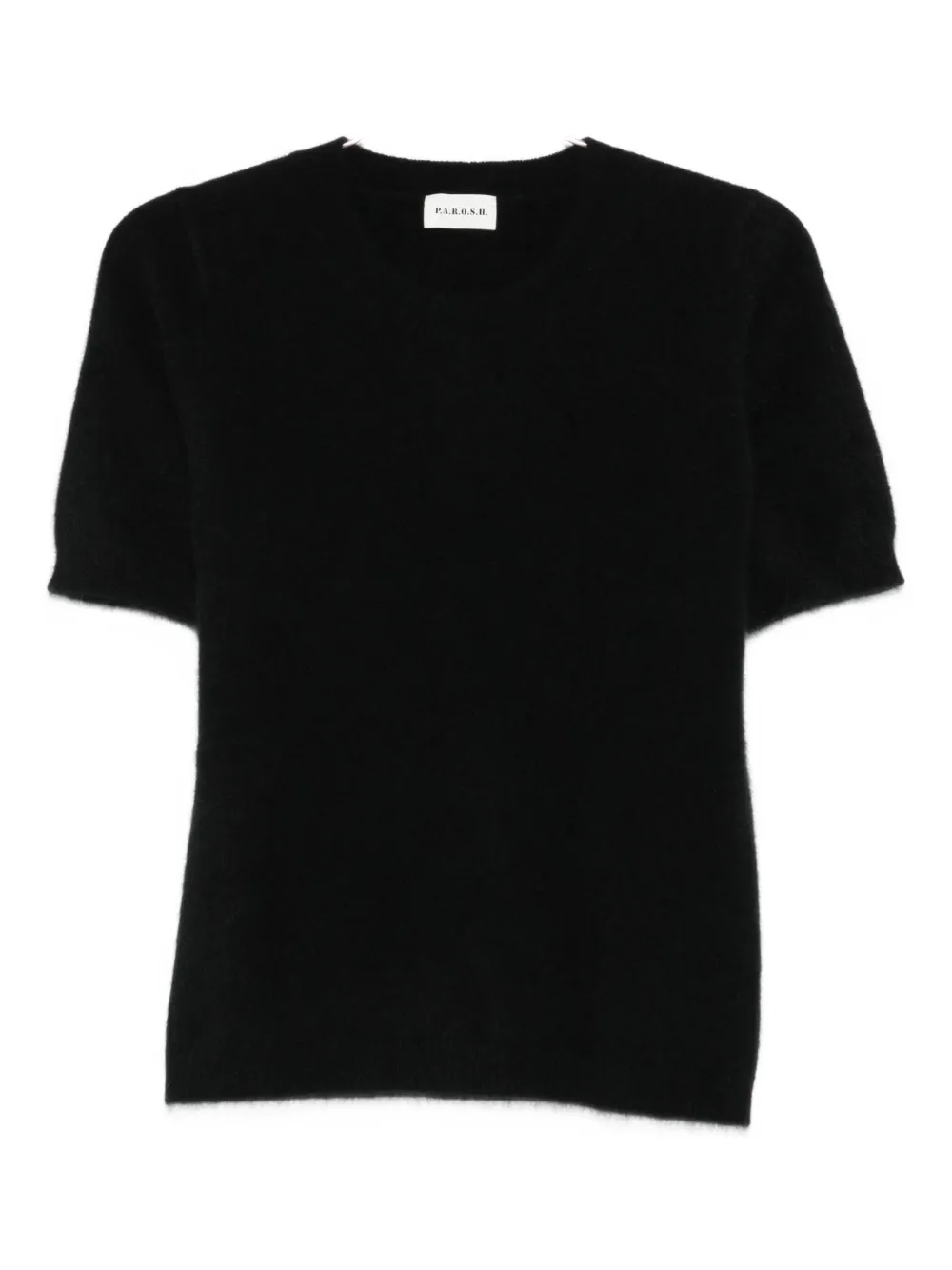 P.a.r.o.s.h Short-sleeve Horse-hair T-shirt In Black
