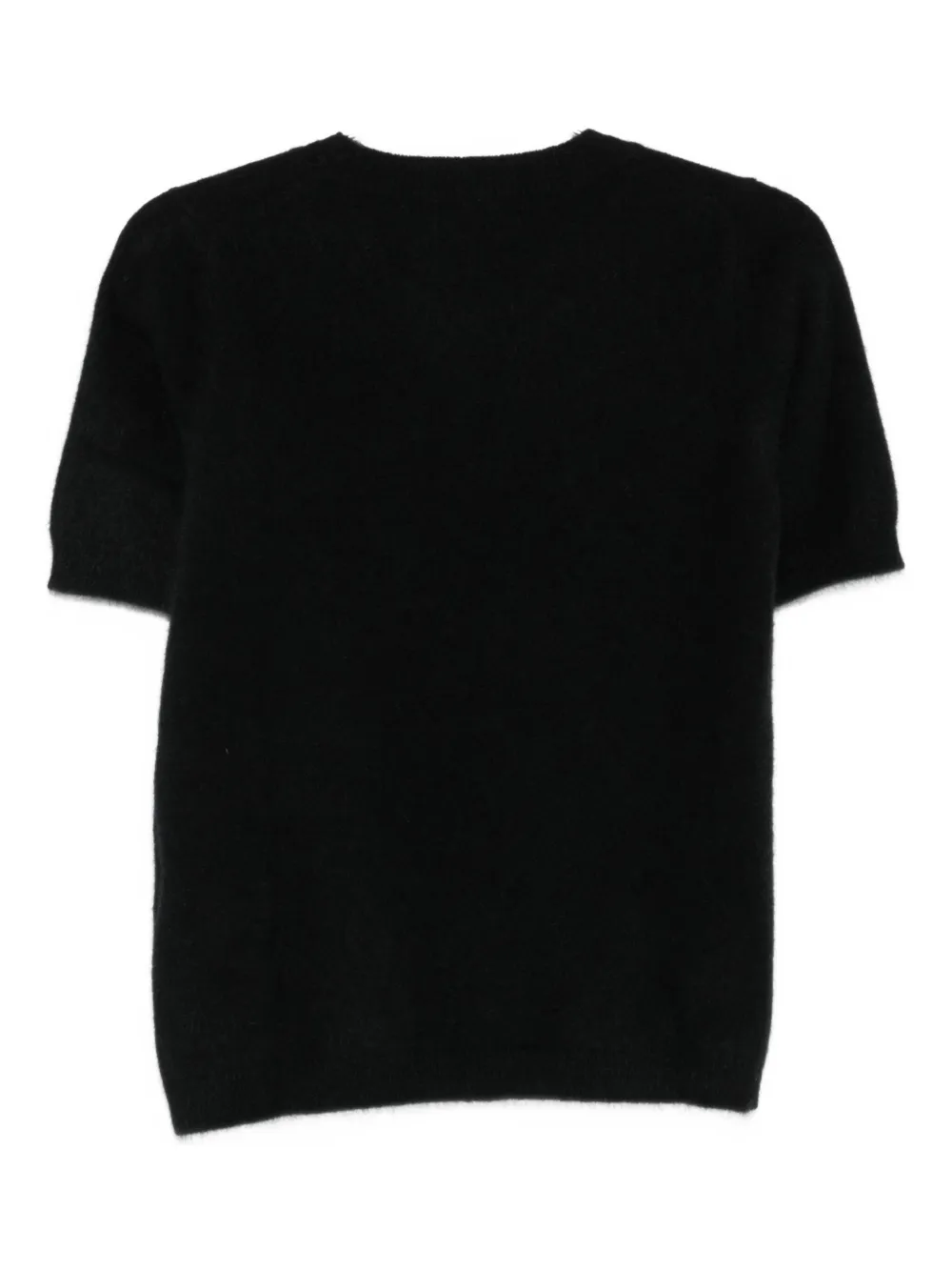 P.A.R.O.S.H. T-shirt met korte mouwen en paardenhaar Zwart