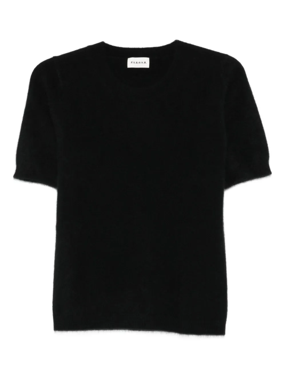 P.A.R.O.S.H. T-shirt met korte mouwen en paardenhaar Zwart