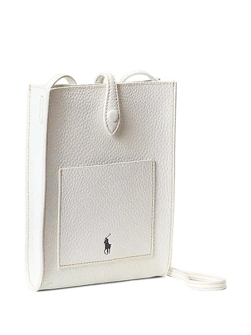 Polo Ralph Lauren leather snap cross body bag Wit