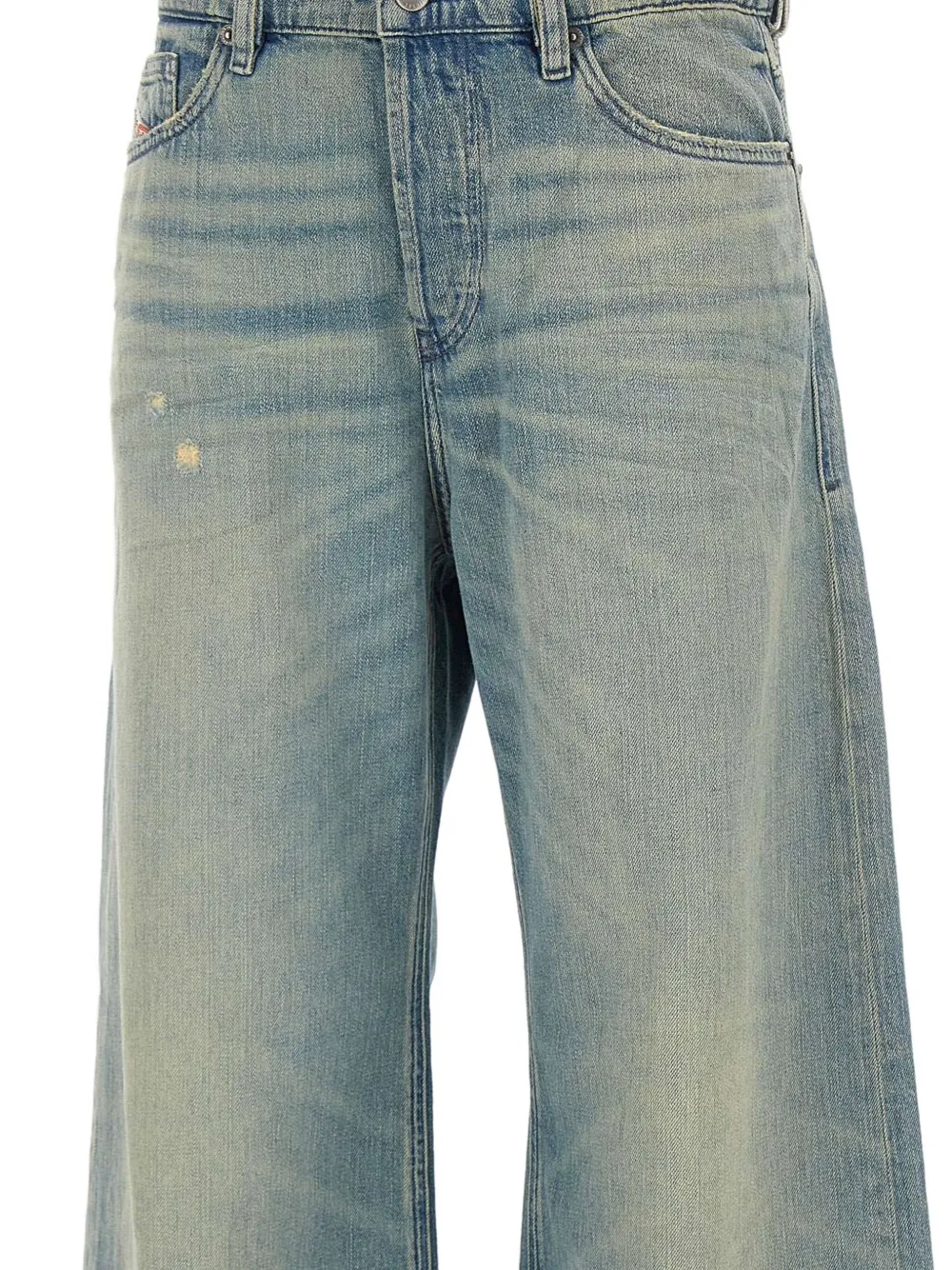 Diesel Jeans met wijde pijpen BLUE AND GREEN