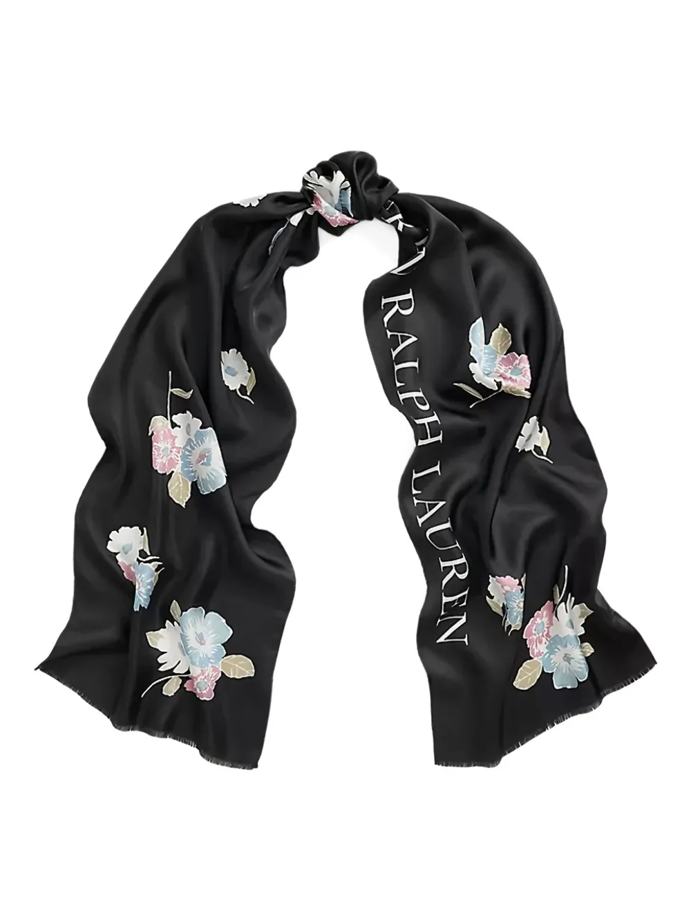 Lauren Ralph Lauren floral-print silk scarf Zwart