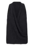 kaos draped-neckline sleeveless blouse - Black