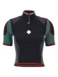 Casablanca high-neck half-zip top - Black