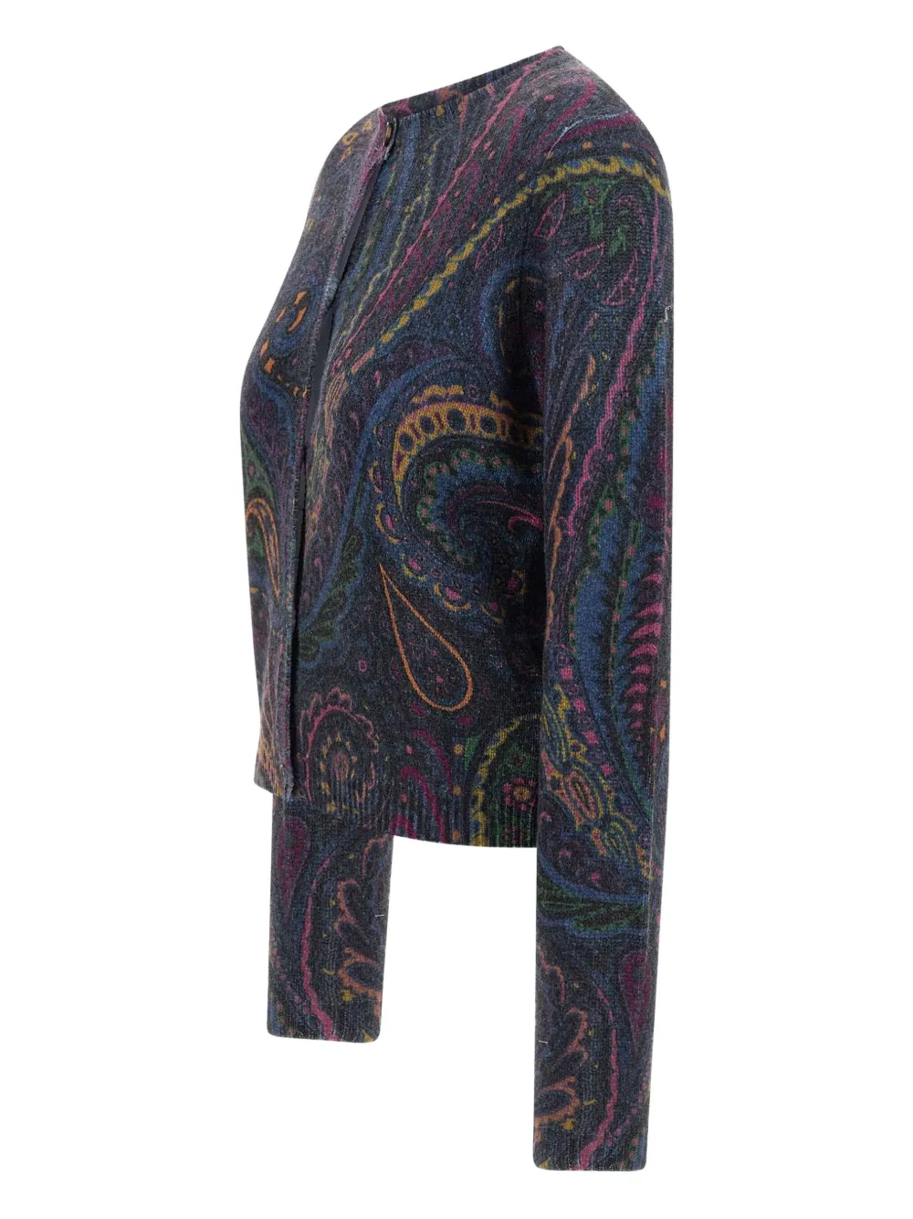 ETRO paisley-print buttoned cardigan Blauw