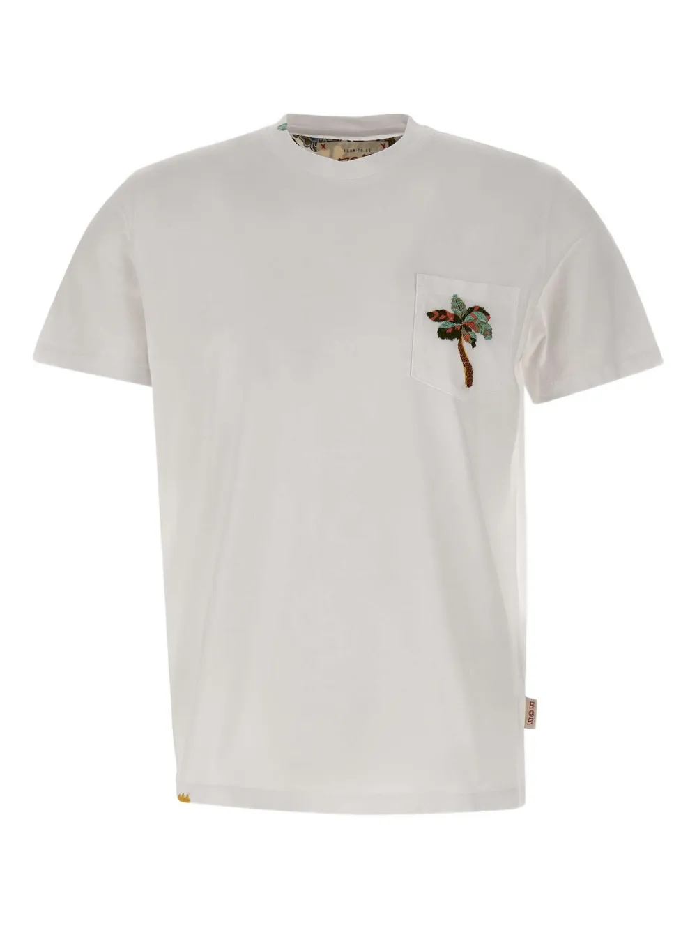 BOB palm-tree pocketed T-shirt Wit