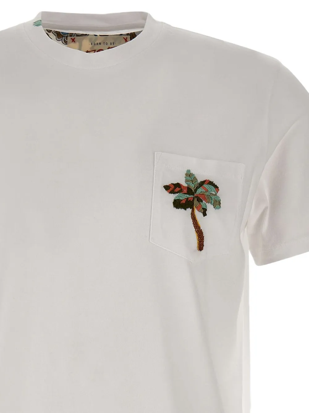 BOB palm-tree pocketed T-shirt Wit