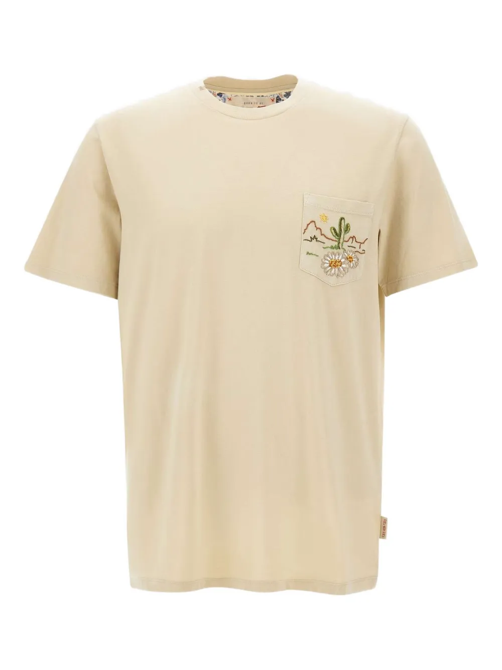 embroidered-pocket T-shirt