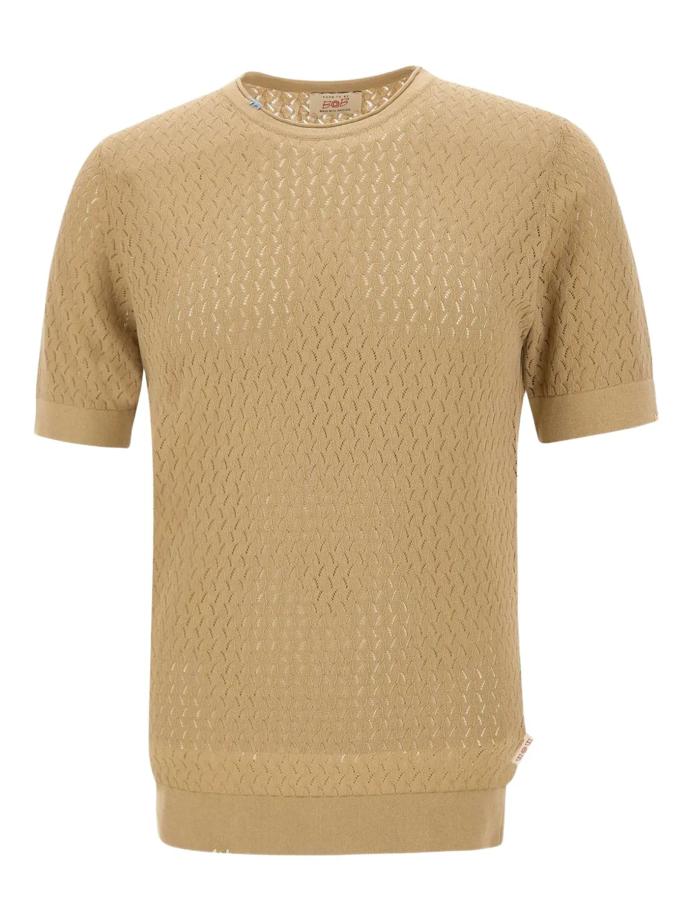 textured-knit T-shirt
