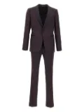 Emporio Armani peaked-lapel satin-trimmed suit - Purple