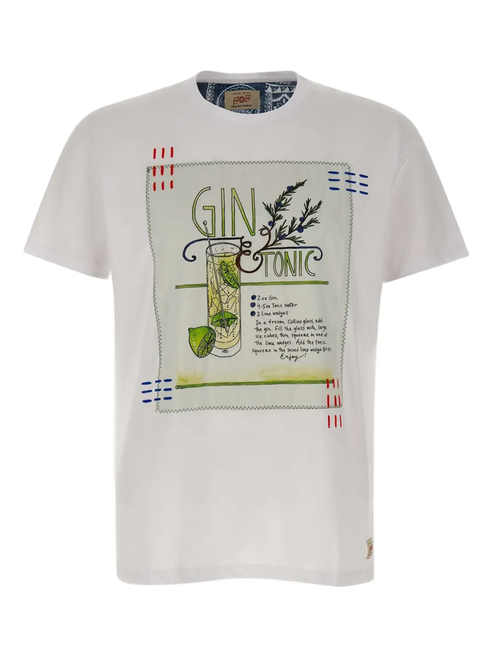 gin tonic print T-shirt