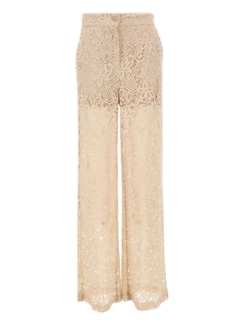 floral-lace trousers