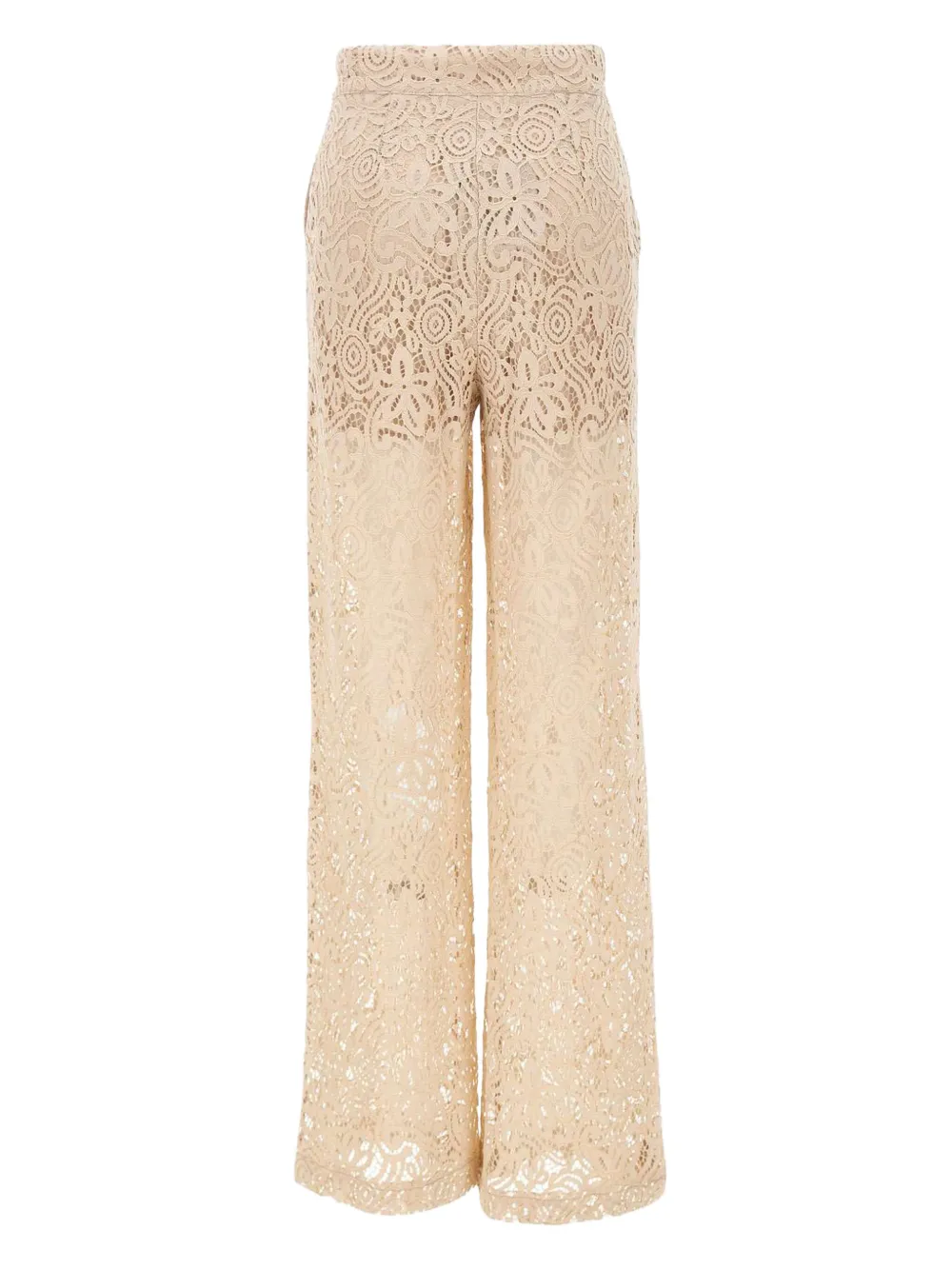 Kaos Broek met bloemenkant - Beige