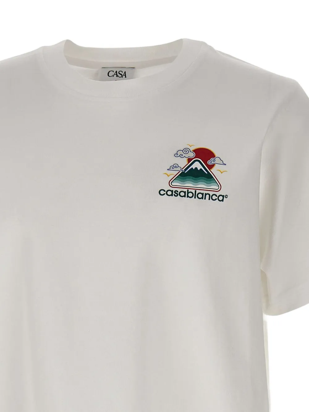 Casablanca logo-print cotton T-shirt Wit