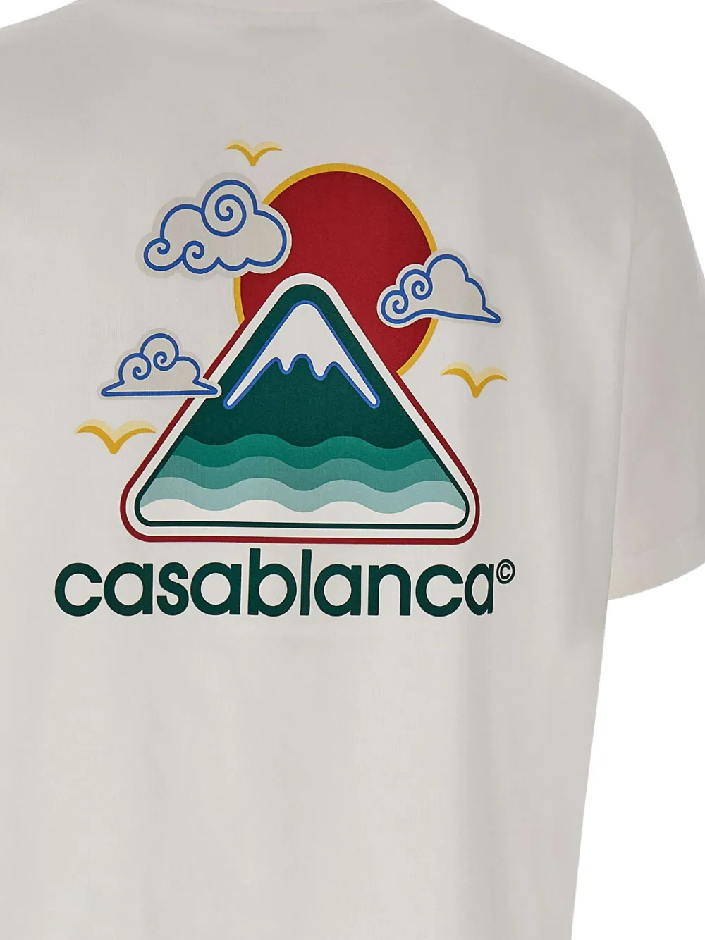 Casablanca logo-print cotton T-shirt Wit