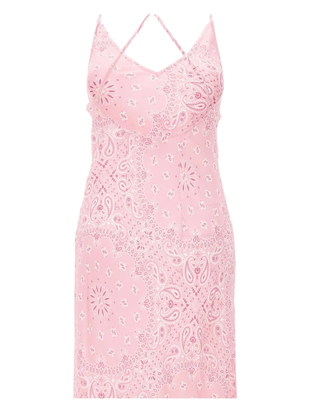 Mc2 Saint Barth Paisley Print Slip Day Dress In Pink