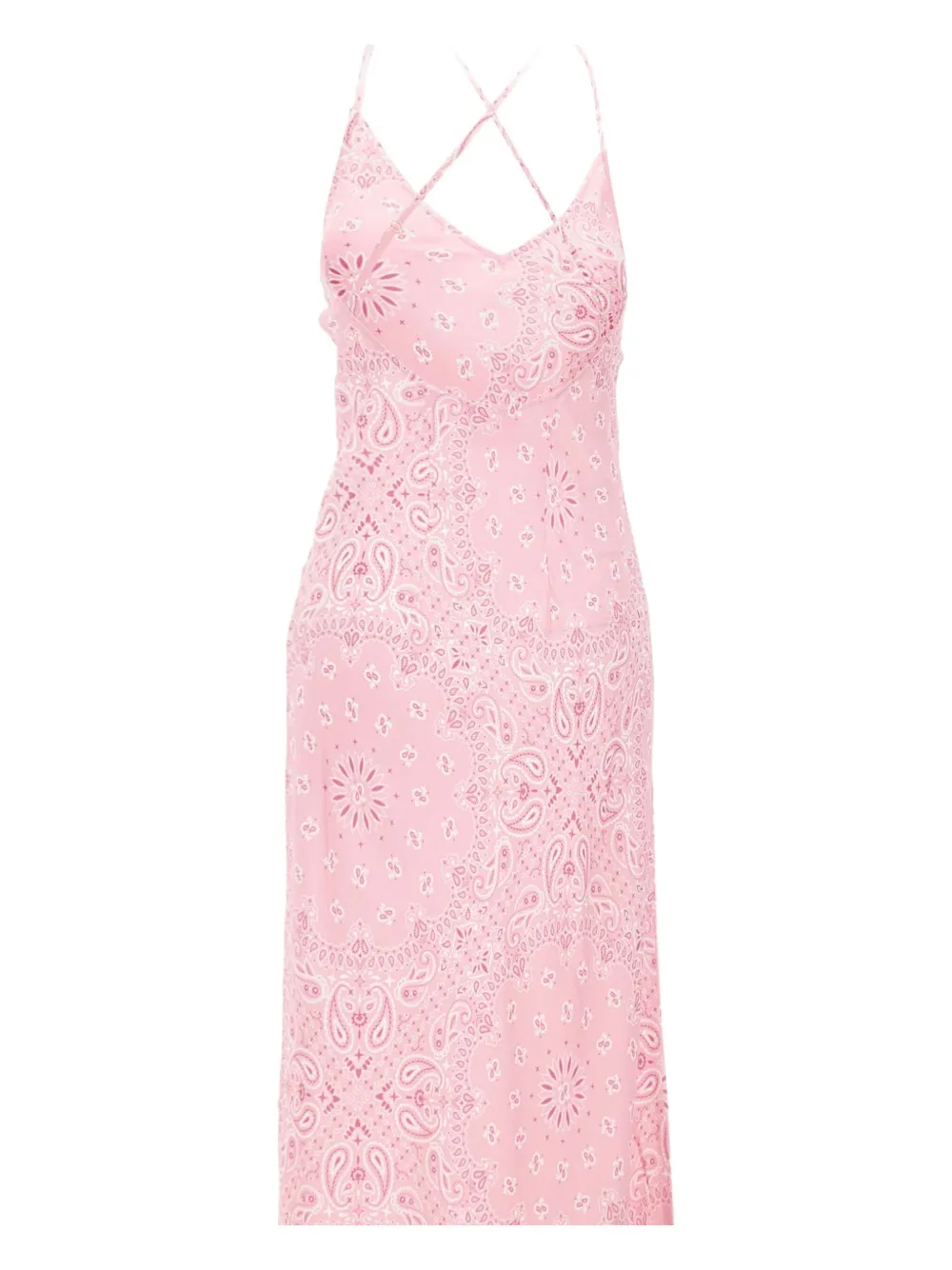 Mc2 Saint Barth Paisley Print Slip Day Dress In Pink