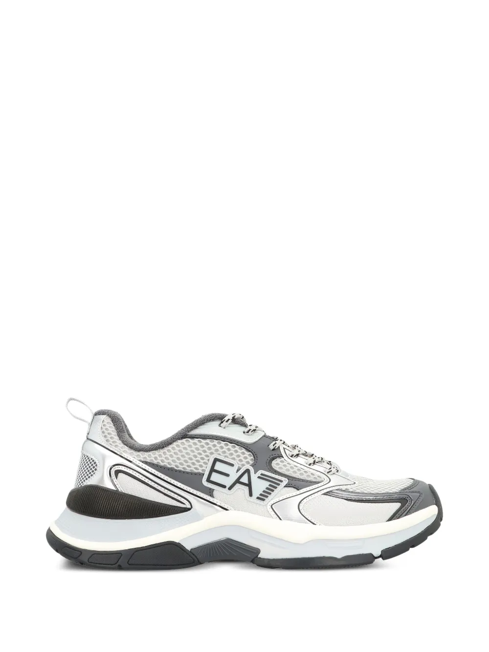 Ea7 Emporio Armani Predator metallic-panel low-top sneakers Grey