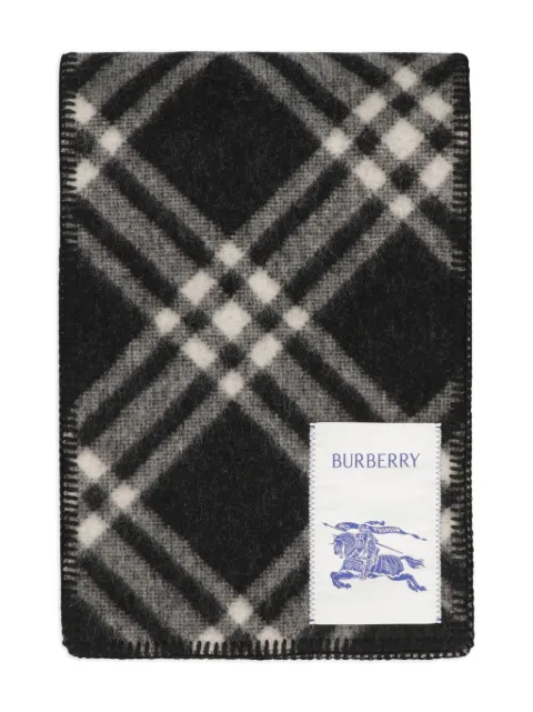 Burberry checked wool scarf