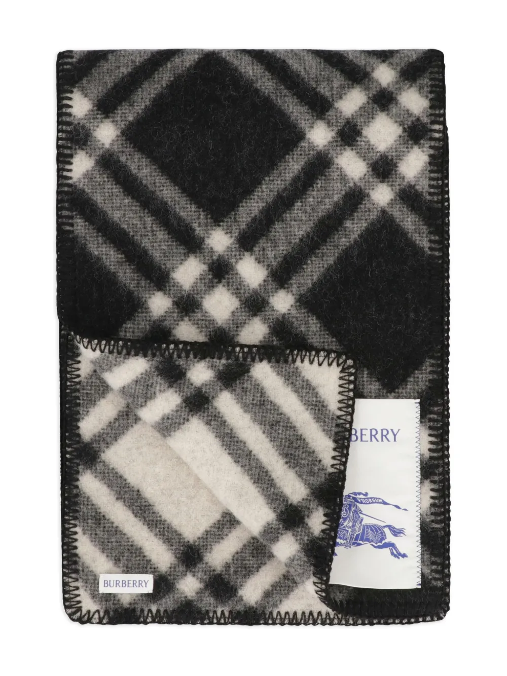 Burberry Geruite sjaal Zwart