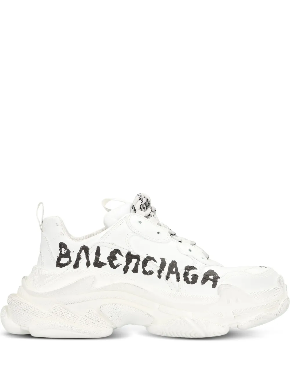 Balenciaga Triple S sneakers met graffiti-print Wit
