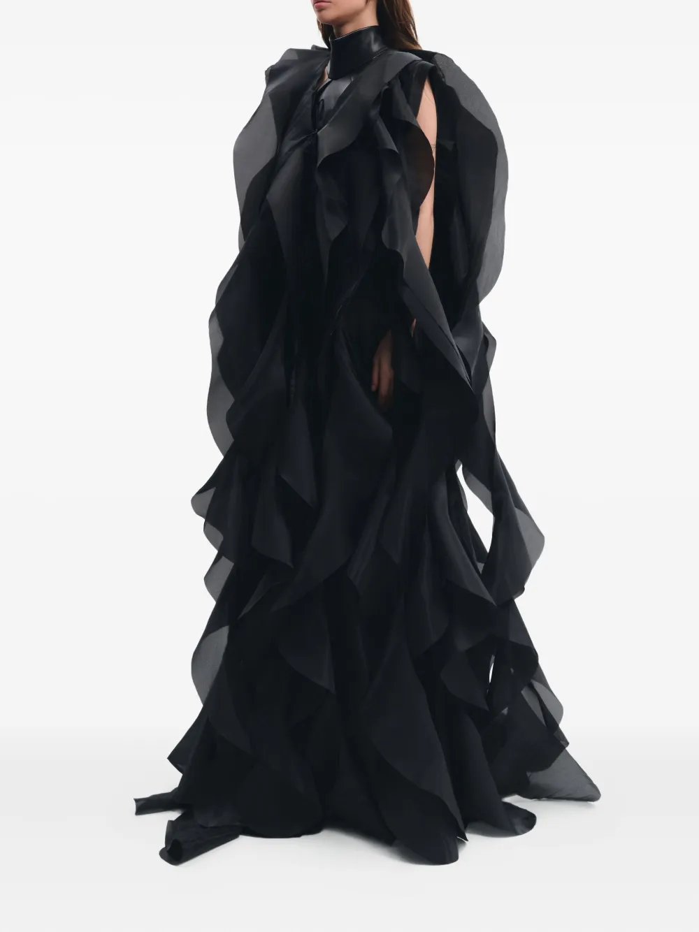 Lika ruffled organza cape | Capes | Image 2