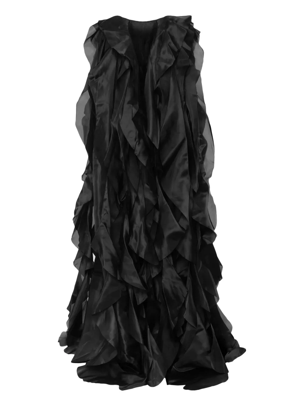 ruffled organza cape