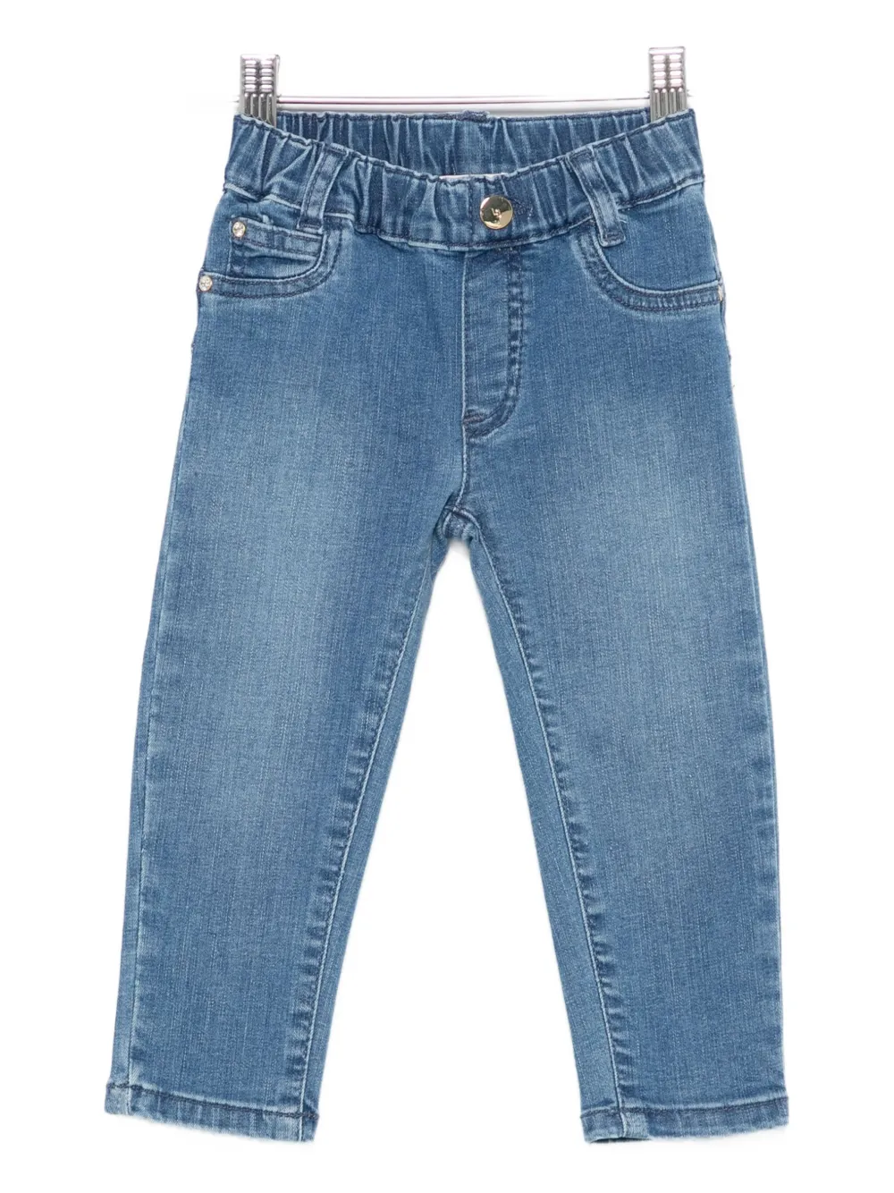 Liu •jo Babies' Five-pocket Elasticated Jeans In Blue