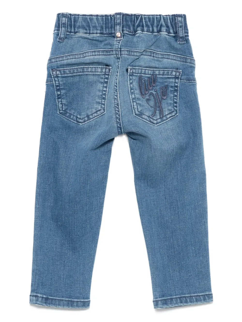Liu Jo Kids Elastische jeans met vijf zakken Blauw